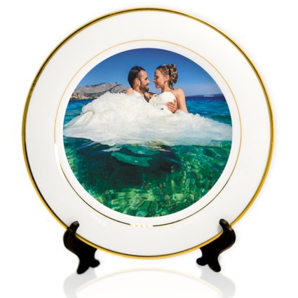 Заказать печать картинки со свадьбой на тарелке в Архангельске