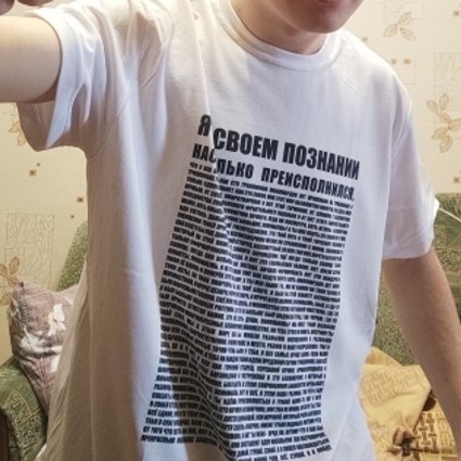 Мудрые цитаты на футболках на заказ в Архангельске